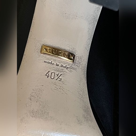 Gucci Leather Charlotte Double G Drawstring Heel Booties, Size 40.5 U.S. 10.5 - Picture 8 of 14